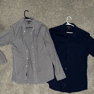 EUC Michael Kors Men’s button down BUNDLE with one long and one short sleeve